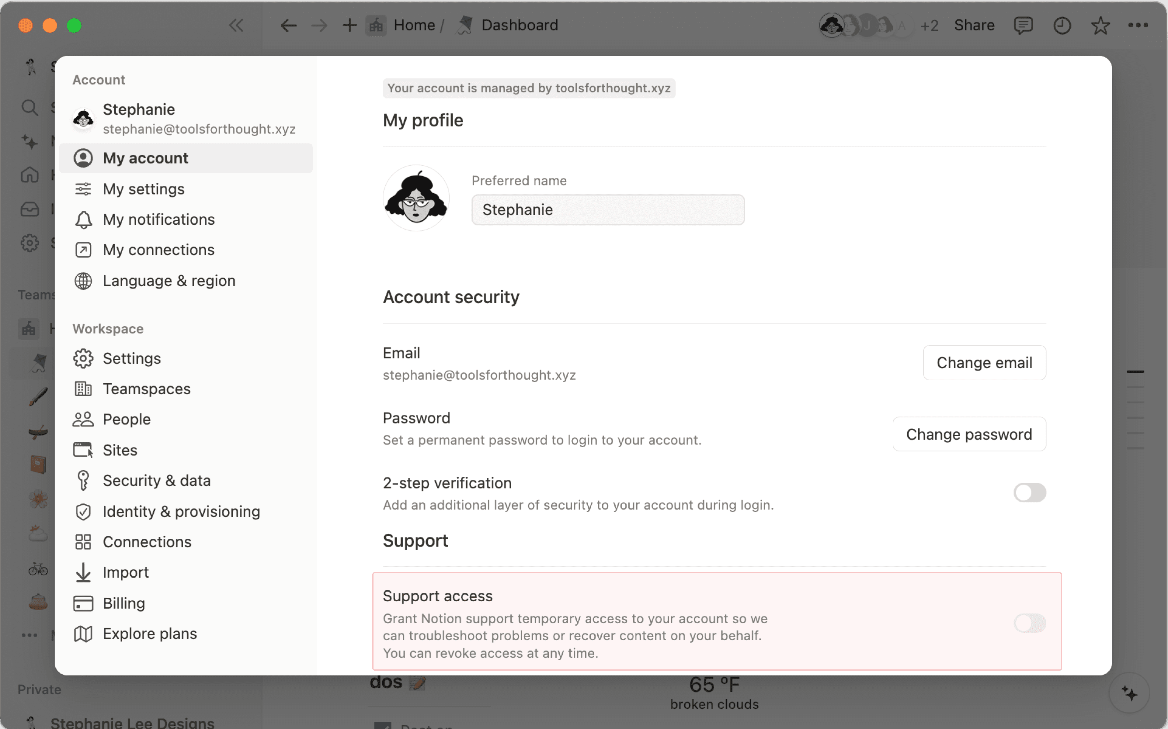 Data access consent - allow